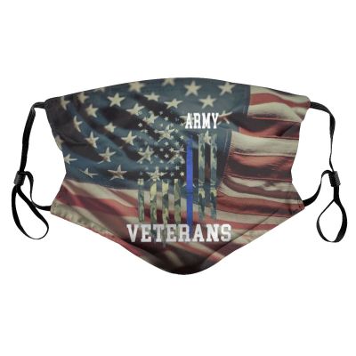 USA Veteran Face Mask Adult Reusable Dust Masks Outdoor Black