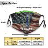 USA Veteran Face Mask Adult Reusable Dust Masks Outdoor Black view 2