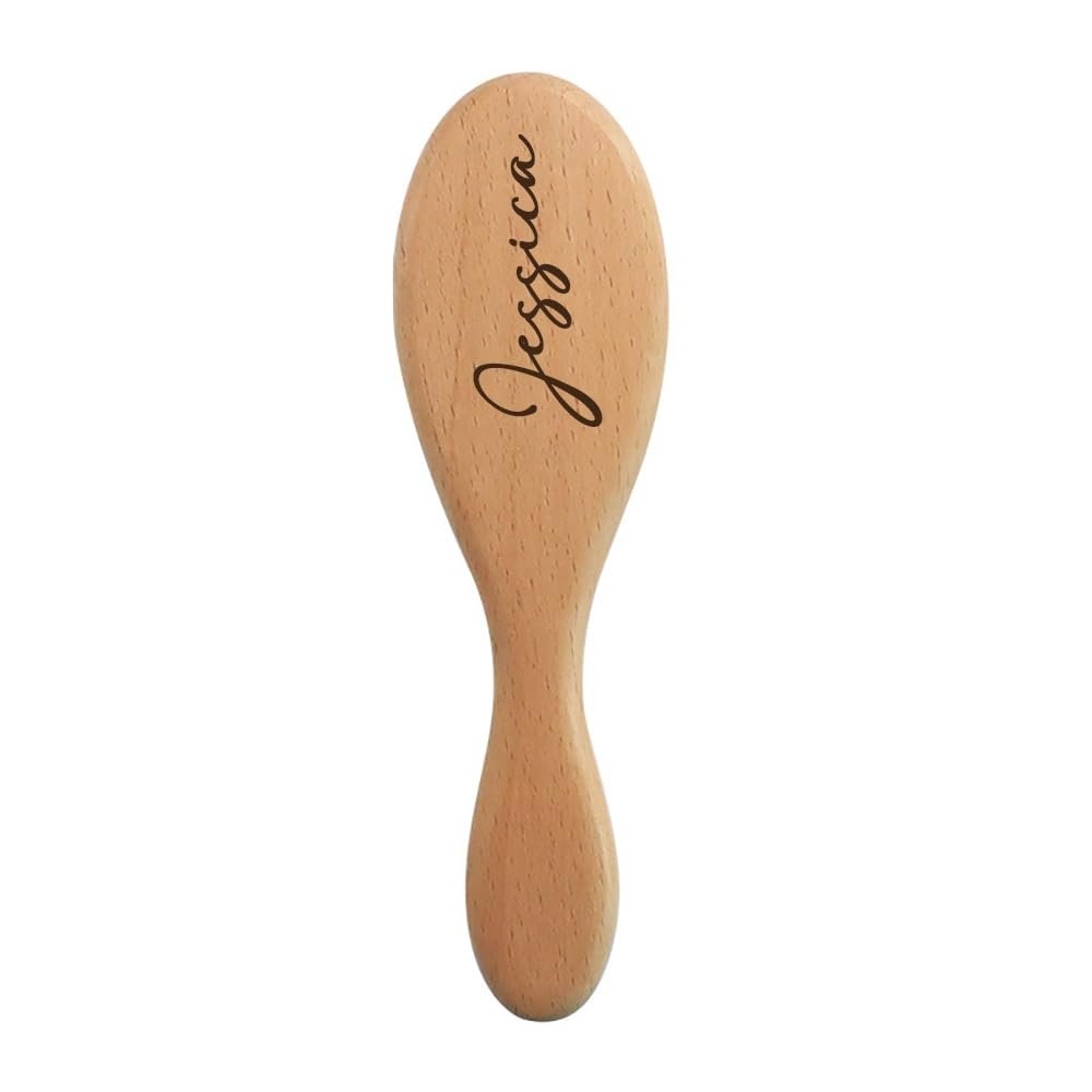 gorm Natural Wood Comb and Brush Set, Blank Brush and Comb, engravable Brush and Comb, Personalized Brush and Comb Set, Baby Brush and Comb Set (FS,1PCS)