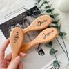 gorm Natural Wood Comb and Brush Set, Blank Brush and Comb, engravable Brush and Comb, Personalized Brush and Comb Set, Baby Brush and Comb Set (FS,1PCS) view 2