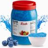 New Fanale Coconut Jelly Topping nata de coco for Boba Tea | Ice Cream | Yogurt | Smoothie | Milk Tea | Desserts Blueberry Heart Shaped, 6.6 pound (Pack of 4)| JEL027-CS view 1