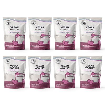 Cultures for Health Vegan Starter Culture | 32 Dairy-Free Direct-Set Packets for Creamy Plant-Based Yogurt | Probiotic for Gut Health
