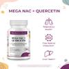 Body Kitchen Mega NAC (N-Acetyl Cysteine) 600 mg with Quercetin, Supports Respiratory Health and Immune Function and Promotes Liver and Kidney Detox, Veggie Caps, (Pack of 3) view 2