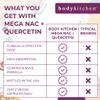 Body Kitchen Mega NAC (N-Acetyl Cysteine) 600 mg with Quercetin, Supports Respiratory Health and Immune Function and Promotes Liver and Kidney Detox, Veggie Caps, (Pack of 3) view 4