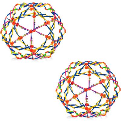 4E's Novelty Expandable Breathing Ball Sphere - 2 Pack - Breathing Visual, Fidget Toys Expands from 6 to 12" Expanding Sphere for Kids & Adult