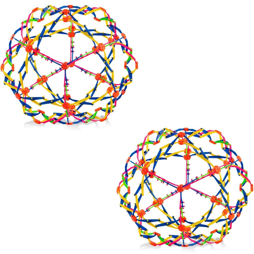 4E's Novelty Expandable Breathing Ball Sphere - 2 Pack - Breathing Visual, Fidget Toys Expands from 6 to 12" Expanding Sphere for Kids & Adult