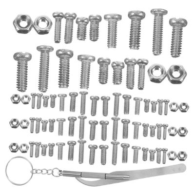 DOITOOL 1set Glasses Repair Kit Tiny Screws Screwdriver Multi-functional Eyeglass Tightening Tool for Watches Sunglasses Eyewear Screws Tweezers Included