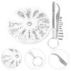 DOITOOL 1set Glasses Repair Kit Tiny Screws Screwdriver Multi-functional Eyeglass Tightening Tool for Watches Sunglasses Eyewear Screws Tweezers Included view 2