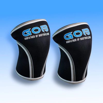 Godfather of Bodybuilding Knee Sleeves by Charles Glass Premium Neoprene Compression for Optimal Support and Warmth - L