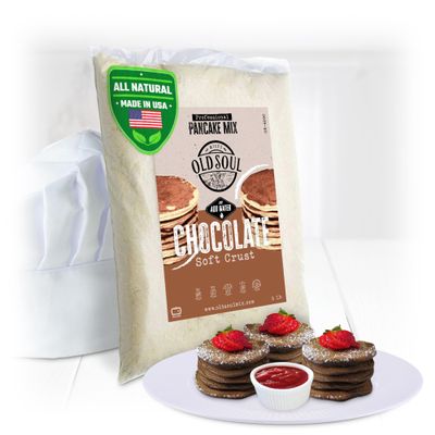OldSoul Poffertjes Batter Mix | Dough Mix | Chocolate Flavor | 5 Lbs | 700 Mini Dutch Pancakes (5 Lbs, Traditional)