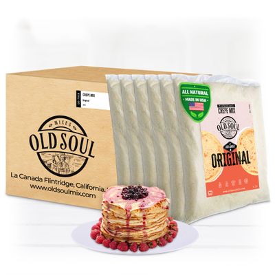 OldSoul Professional Crepe Mix | Classic Dough Mix | Original Flavour | 30 Lbs | 216 Crepes (Original, 30 Lb)