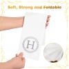100 Silver Monogram Disposable Napkins - Letter H Hand Towels Decorative, Dinner Napkins for Guest, Monogrammed Hand Towels for Bathroom Wedding Birthday Party Baby Shower view 3