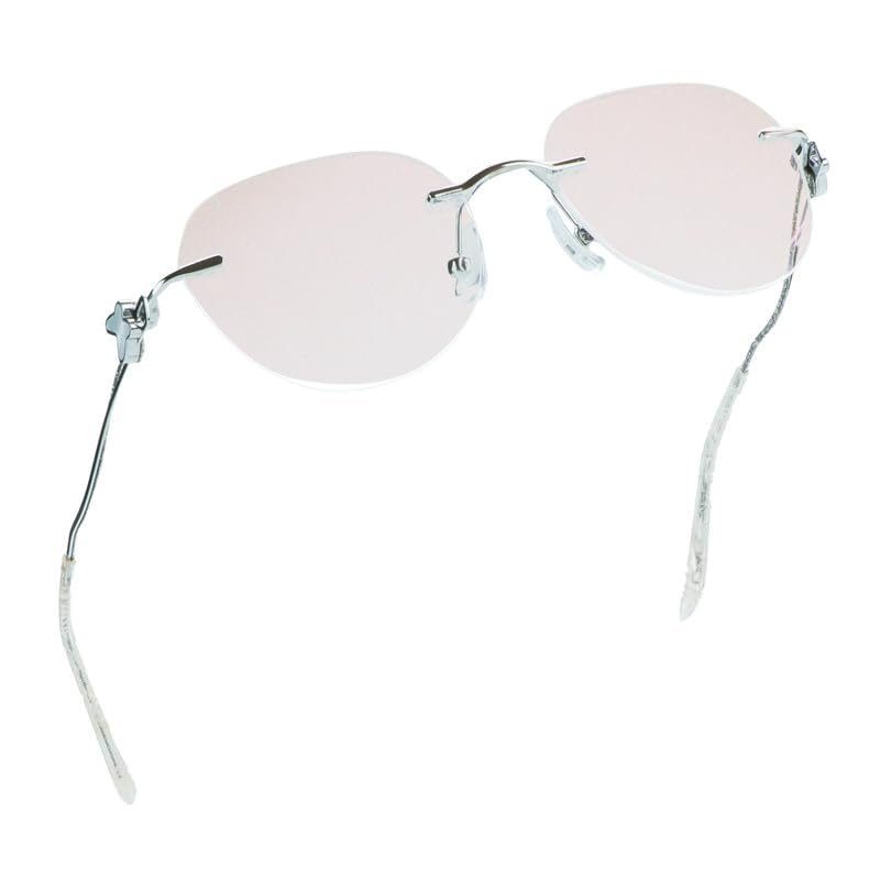 LifeArt Blue Light Blocking Glasses, Computer Reading Glasses, Anti Blue Rays, Reduce Eyestrain, Stylish for Men and Women(Clear,+3.50 Magnification)