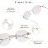 LifeArt Blue Light Blocking Glasses, Computer Reading Glasses, Anti Blue Rays, Reduce Eyestrain, Stylish for Men and Women(Clear,+3.50 Magnification) view 2