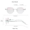 LifeArt Blue Light Blocking Glasses, Computer Reading Glasses, Anti Blue Rays, Reduce Eyestrain, Stylish for Men and Women(Clear,+3.50 Magnification) view 4