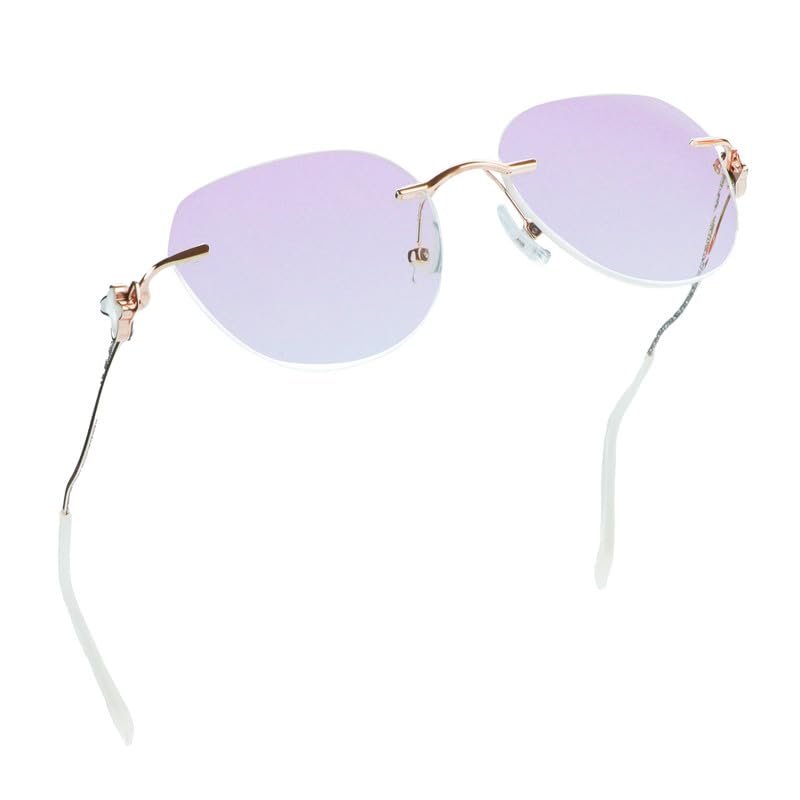 LifeArt Blue Light Blocking Glasses, Computer Reading Glasses, Anti Blue Rays, Reduce Eyestrain, Stylish for Men and Women(White,+3.00 Magnification)