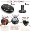 DEFUNX Hot Stones Massage Set - 8 Pcs Massage Stones Set Hot Rocks Oval and Mushroom Shaped Basalt Stone Kit for Home Spa Relaxing and Pain Relief view 4