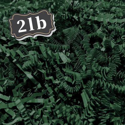 ZEBMOON 2 LB Dark Green Crinkle Cut Paper Shred Filler Great for Gift Wrapping, Basket Filling, Birthday, Wedding, Halloween, Thanksgiving, Christmas Day, New Year Party Decorations Filling Supplies