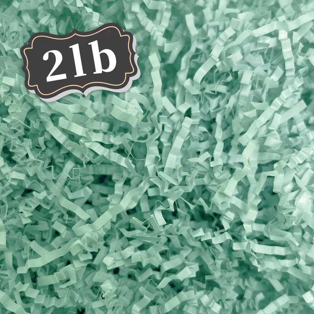 ZEBMOON 2 LB Light Blue Crinkle Cut Paper Shred Filler Great for Gift Wrapping, Basket Filling, Birthday, Wedding, Halloween, Thanksgiving, Christmas Day, New Year Party Decorations Filling Supplies