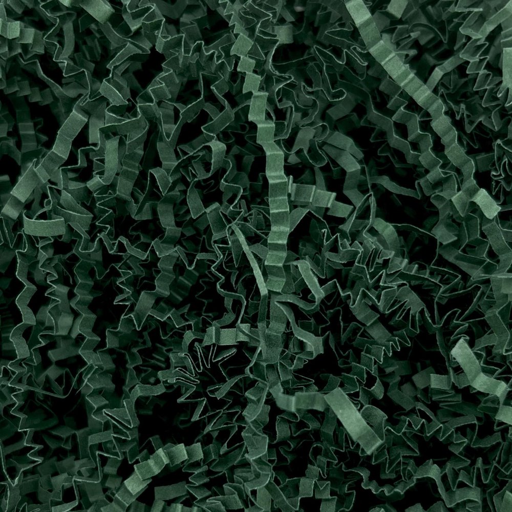 2 LB Dark Green A Crinkle Cut Paper Shred Filler Great for Gift Wrapping, Basket Filling, Birthday, Wedding, Halloween, Thanksgiving, Christmas Day, New Year Party Decorations Filling Supplies