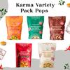 Karma Pops Variety Pack - 3g Protein, Gluten-Free, Vegan, Non-GMO - Turmeric, Chocolate, Cheddar, Masala Popped Water Lily Seeds - 1 oz (Pack of 6) view 2