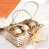 Ghasitaram Gifts Jaiccha Jute small basket with flower 3 jars |Gift for Diwali,Holi,Rakhi,Valentine,Christmas,Birthday,Anniversary,Her,Him| view 1