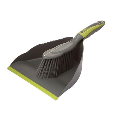 PEKJI Portable Broom and Dustpan Set Gray Plastic Mini Broom with Dustpan Cleaning Supplies for Home
