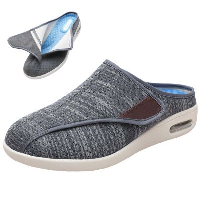 Diabetic Shoes Width Shoe for Elderly Women,Adjustable Lightweight Non-Slip Orthopedic Walking Slippers for Elderly Hammertoe Arthritis Swollen Feet Men 8/Women 9