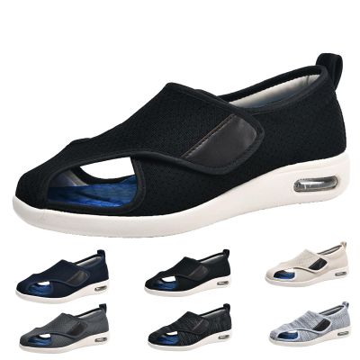Womens Diabetic Shoes Adjustable,Women's Diabetic Sandals, Adjustable Width Arthritis&Edema Shoes for Elderly Arthritis Edema Swollen Feet Men 9/Women 10 Black