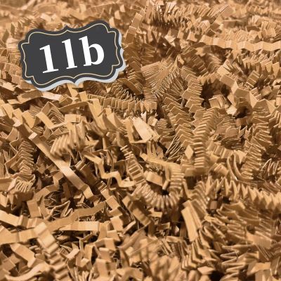 1 LB Brown Crinkle Cut Paper Shred Filler Great for Gift Wrapping, Basket Filling, Birthday, Wedding, Halloween, Thanksgiving, Christmas Day New Year Party Decorations Filling Supplies