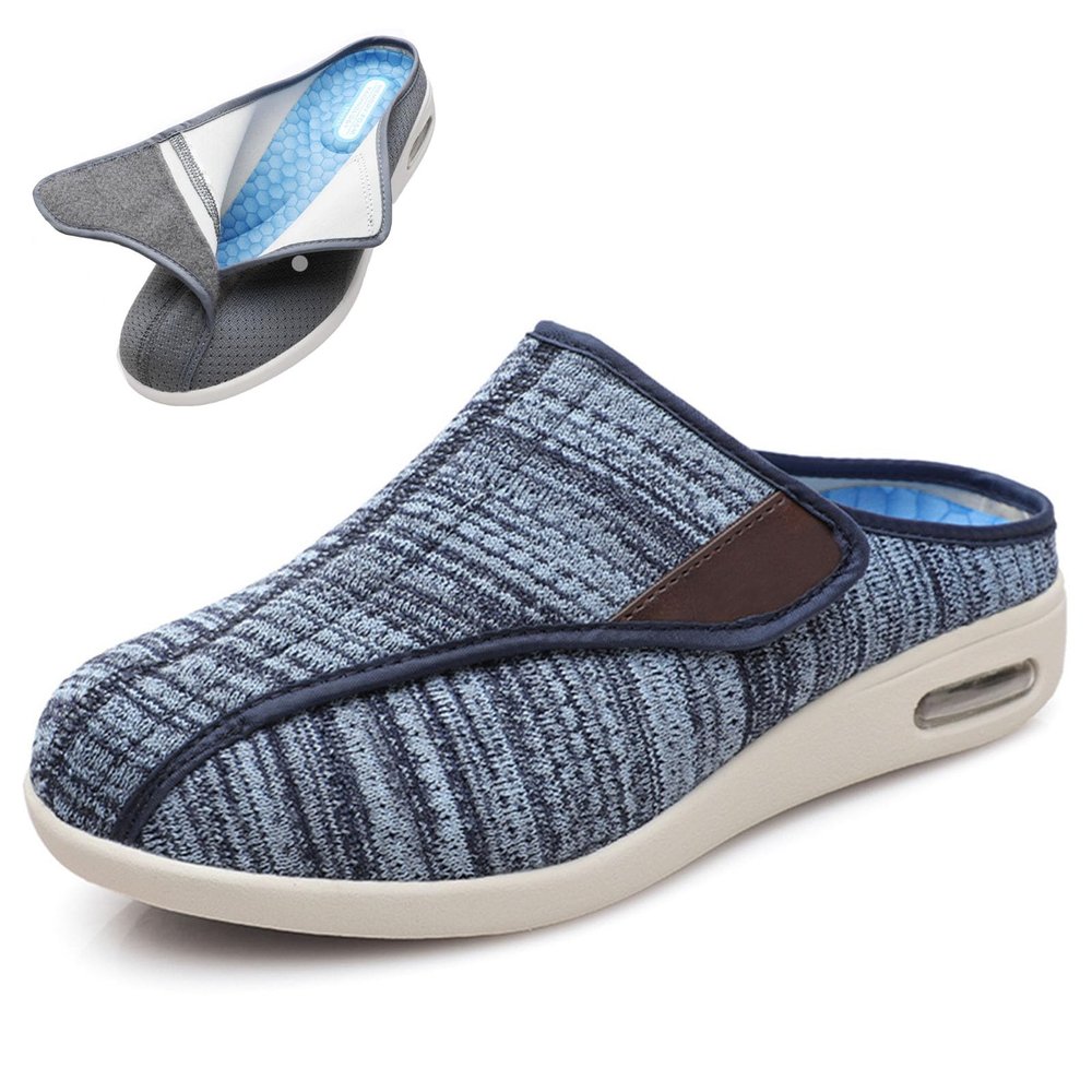 Orthopedic Slip-on Shoes Adjustable Closure,Adjustable Lightweight Non-Slip Orthopedic Walking Slippers for Elderly Hammertoe Arthritis Swollen Feet Men 9/Women 10