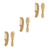 ibasenice 3sets Hair Brush Natural Wooden Comb Wool Brush for Newborns for Gentle Scalp Massage Shower Lightweight Easy to Use view 1