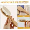 SAFIGLE 3sets Hair Brush Wooden Comb Natural Wool Brush for Newborns Gentle Care for Scalp and Hair Lightweight and Portable view 4