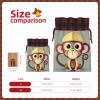 ZISHAK Cute Monkey Splice Burlap Drawstring Gift Bag:A Reusable Christmas Burlap Gift Pouch For All Your Needs view 4