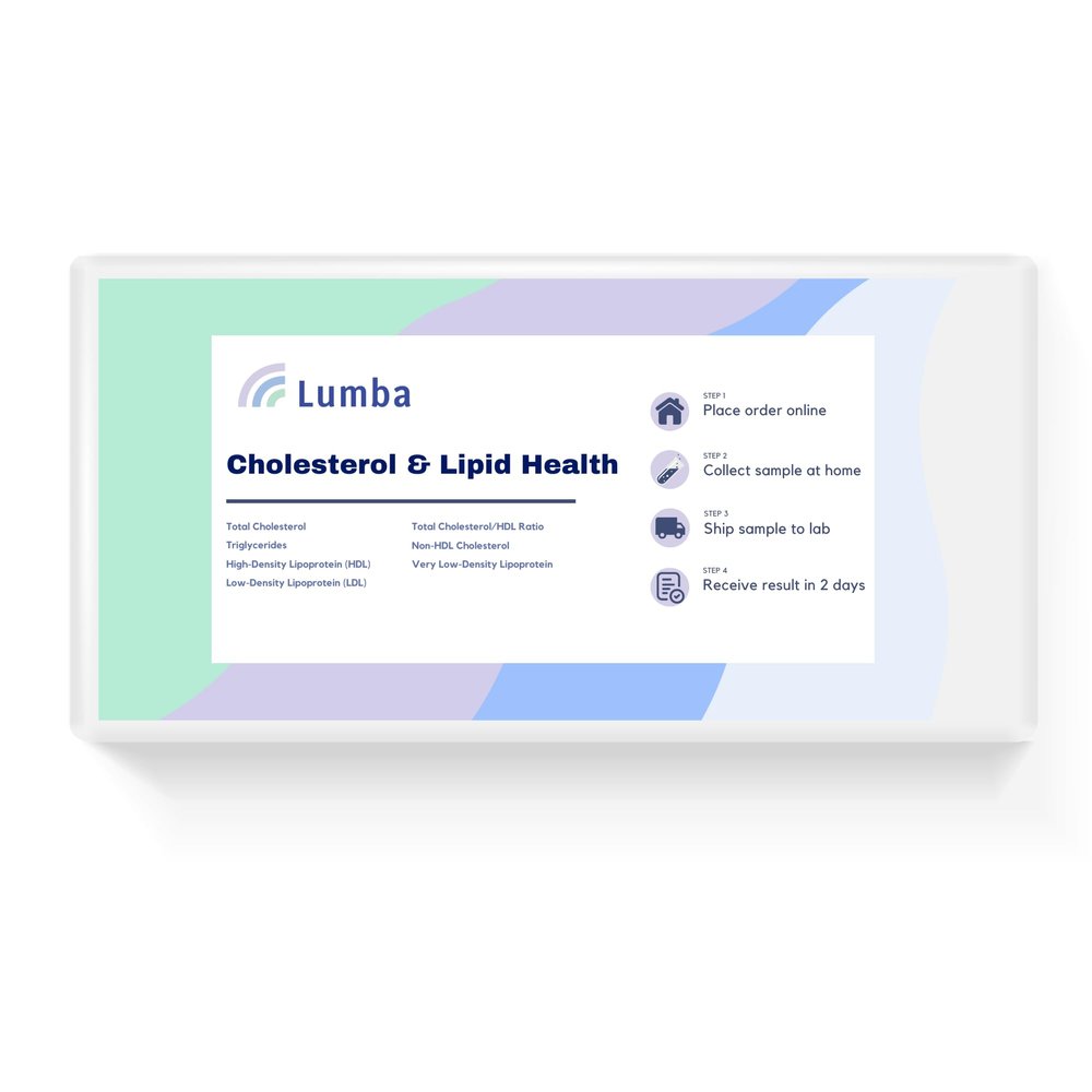 at-Home Cholesterol and Lipid Health Test Kit for Men & Women | 7-in-1 Blood Cholesterol Test | Accurate Results in 2 Days | CLIA Certified Labs