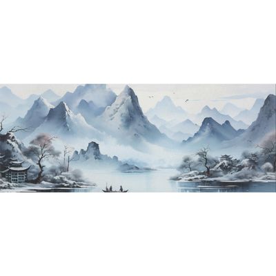 DNOVING 2 Rolls Tranquil river and mountains Birthday Wrapping Paper - 58 x 23 inch Gift Wrapping Paper for Kids Birthday & Christmas GWP-114951712