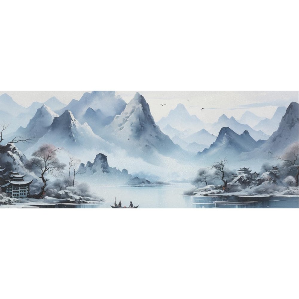 DNOVING 2 Rolls Tranquil river and mountains Birthday Wrapping Paper - 58 x 23 inch Gift Wrapping Paper for Kids Birthday & Christmas GWP-114951712