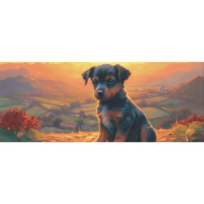 DNOVING 2 Rolls Cute dog in the sunset Birthday Wrapping Paper - 58 x 23 inch Gift Wrapping Paper for Kids Birthday & Christmas GWP-833250181