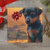 DNOVING 2 Rolls Cute dog in the sunset Birthday Wrapping Paper - 58 x 23 inch Gift Wrapping Paper for Kids Birthday & Christmas GWP-833250181 view 3