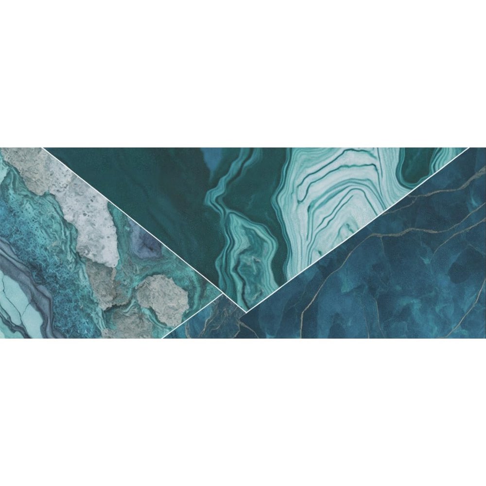 DNOVING 2 Rolls Natural marble blue green Birthday Wrapping Paper - 58 x 23 inch Gift Wrapping Paper for Kids Birthday & Christmas GWP-892367208