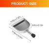 1pc Stainless Steel Dustpan Stainless Steel Saucepan Dry Goods Shovel Heavy Duty Dustpan Debris Cleaning Tool Table Desk Cleaning Shovel Plastic Office Small Metal view 2