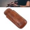 Airshi 2 Finger Cigar Case, Cigar Case Holder Textured PU Leather Portable Soft view 2