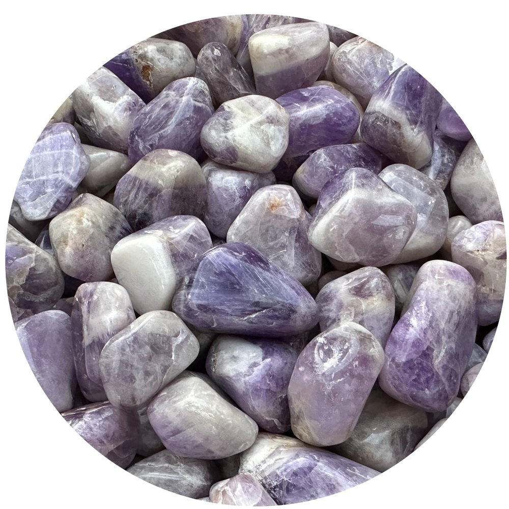 1/2 LB Chevron Amethyst Tumbled Stones, Polished Chevron Amethyst Gemstone, Chevron Amethyst Healing Crystals (Chevron Amethyst)