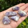 1/2 LB Chevron Amethyst Tumbled Stones, Polished Chevron Amethyst Gemstone, Chevron Amethyst Healing Crystals (Chevron Amethyst) view 4