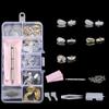 Glasses Repair Kit, Mixed Glasses Screws Replacement Glasses Repair Kit Mini Screws Nuts Assortment Kit Eyeglass Nose Pads(07) view 1