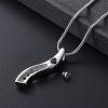 BIAIHQIE Stainless Steel Urn For Ashes Strip With Crystal Necklace Women Pendant Cremation Jewelry Memorial Jewelry,3 view 2