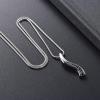BIAIHQIE Stainless Steel Urn For Ashes Strip With Crystal Necklace Women Pendant Cremation Jewelry Memorial Jewelry,3 view 4