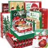 12 Christmas Gift Wrap Boxes Bulk with Lids for Wrapping Extra Large Clothes,12 tissue paper and 80 Christmas Stickers(Assorted size for Shirts, Robes, Coats, Sweaters and xmas Holiday Present) view 1