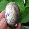 Natural Crystal Rough Natural Stone Black Moonstone Crystal Palm Reiki Stone gem Chakra Stones and Healing Home Decoration (Color : A180 103g) view 2