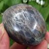 Natural Crystal Rough Natural Stone Black Moonstone Crystal Palm Reiki Stone gem Chakra Stones and Healing Crystals Home Decoration (Color : A102 71g) view 3